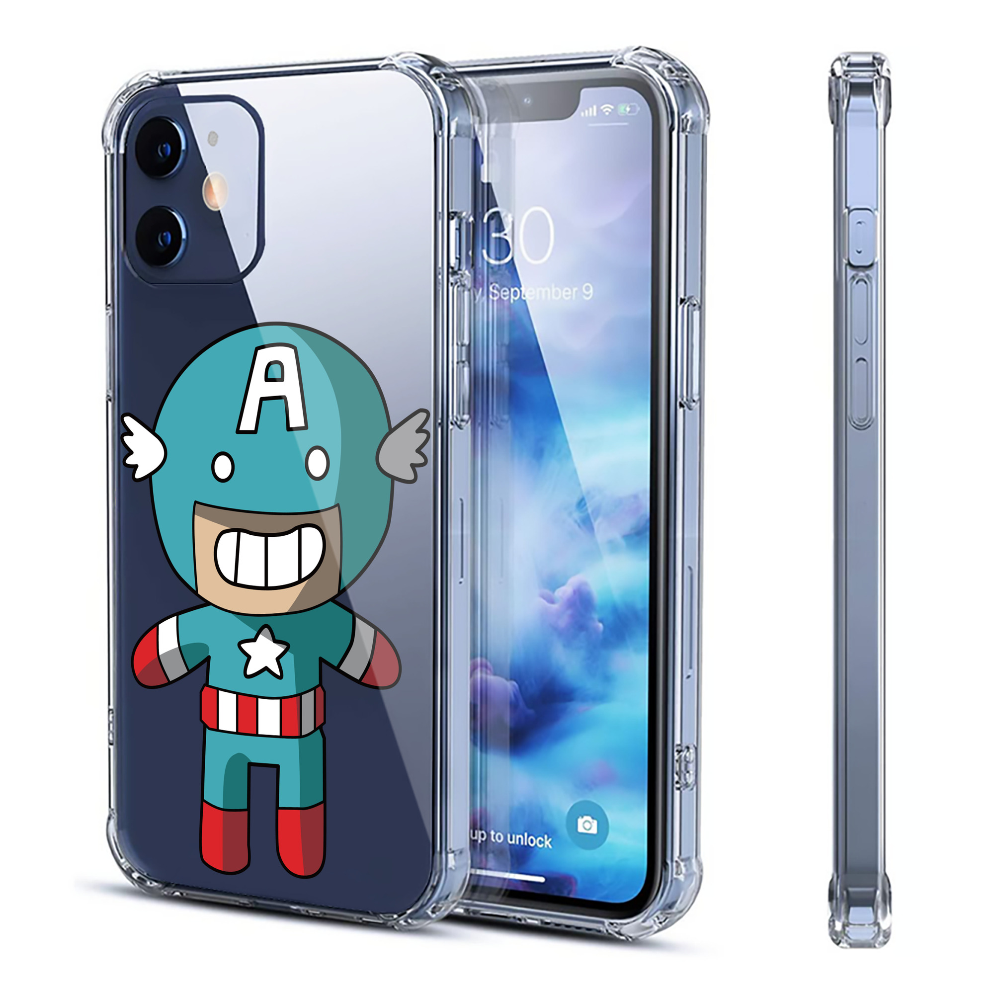 （画像用） アベンジャーズ The Avengers 【iPhone 12シリーズ対応】透明スマホケース（クリアソフトケース）